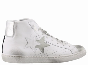 2Star Distressed High Top Sneakers