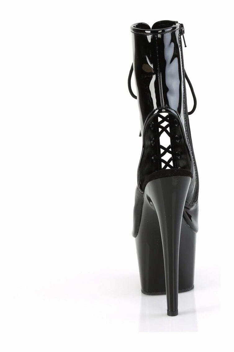 ADORE-1016 Black Patent Ankle Boot