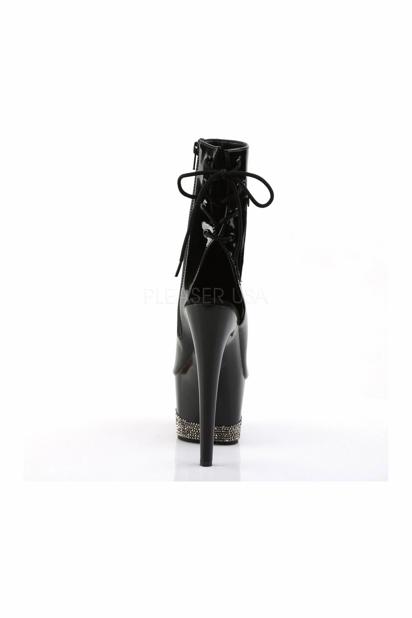 ADORE-1018-3 Platform Boot  | Black Patent