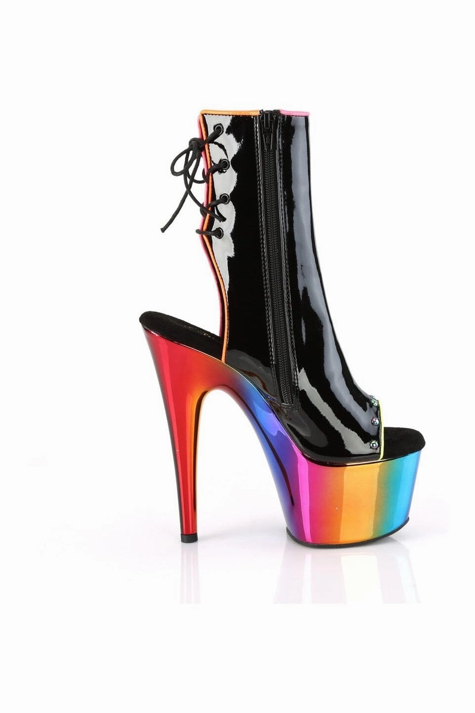 ADORE-1018RC-02 Black Patent Ankle Boot