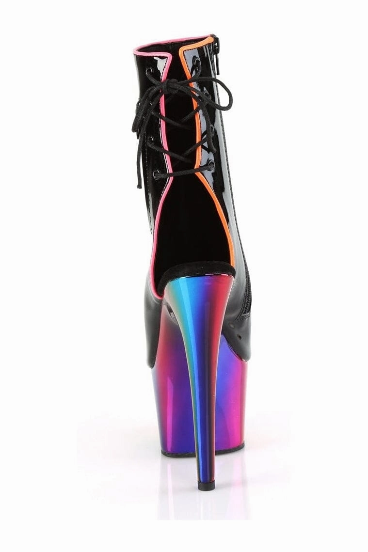 ADORE-1018RC-02 Black Patent Ankle Boot