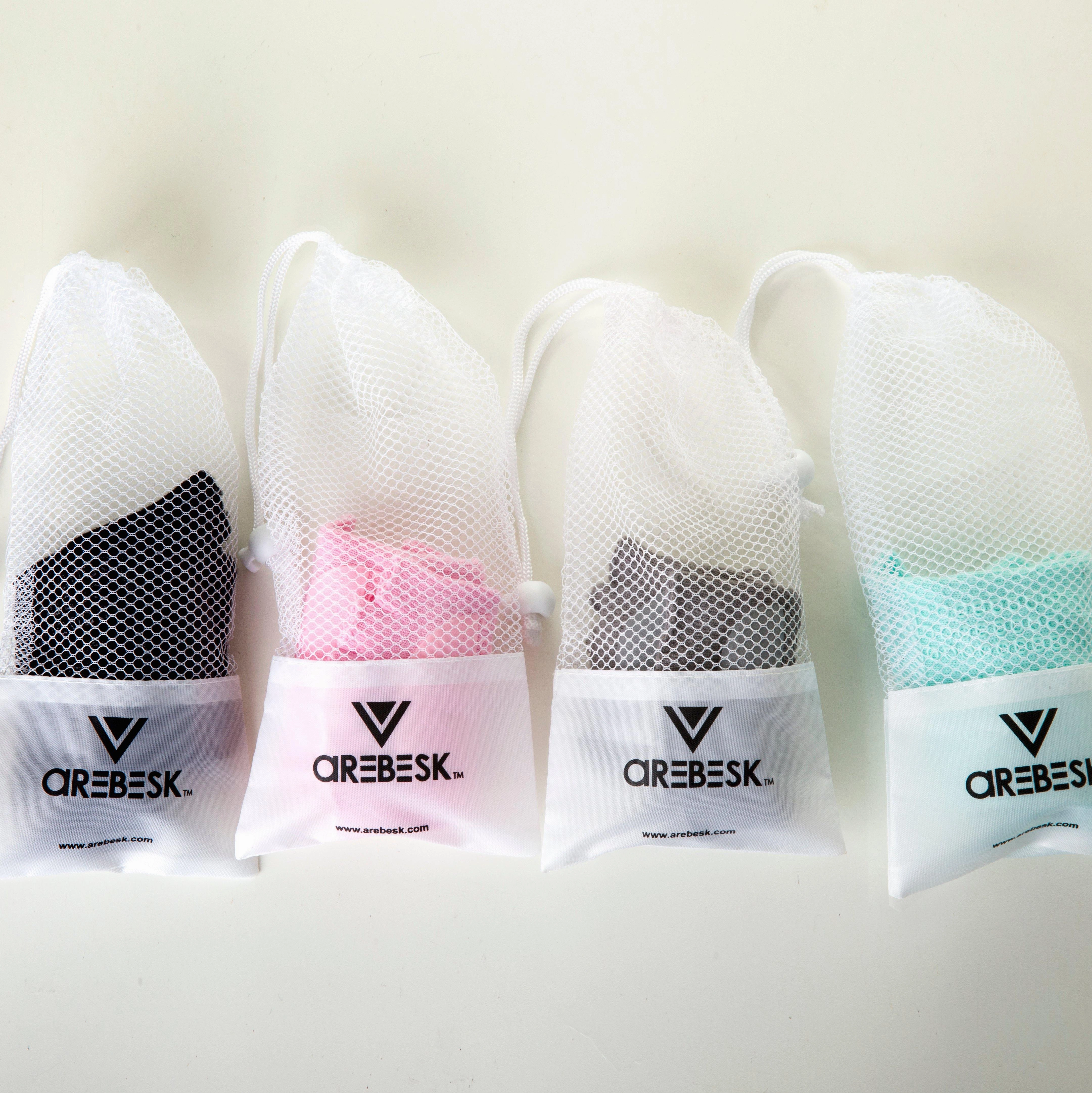 Arebesk Fishnet Open Toe Grip Socks - Pink (Barre / Pilates)