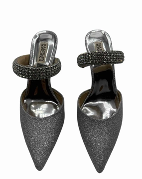 Badgley Mischka Silver Size 8 Sadiya Jeweled Kitten Heels