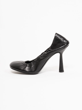 Ballerinas with heels Black