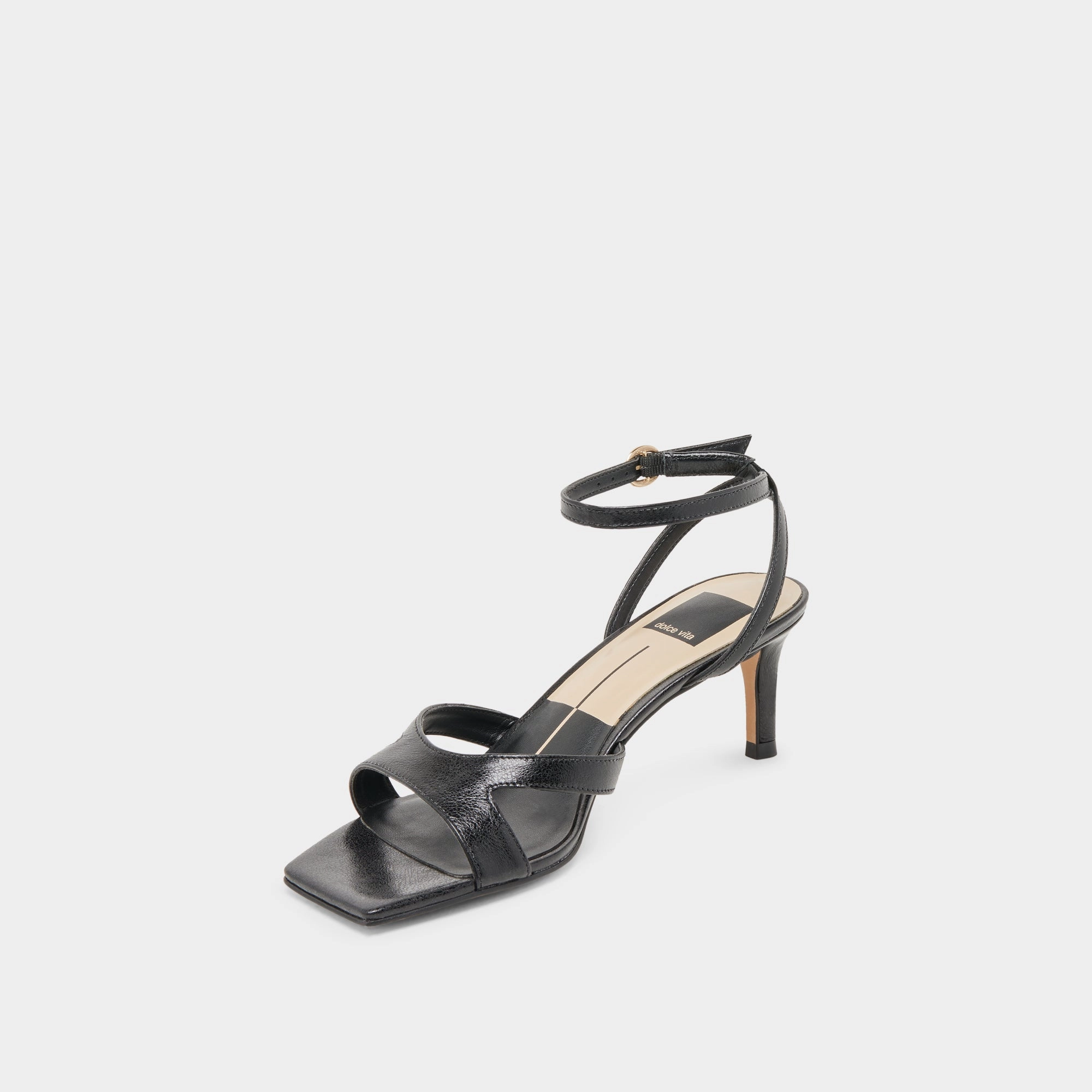 BECKI HEELS MIDNIGHT CRINKLE PATENT