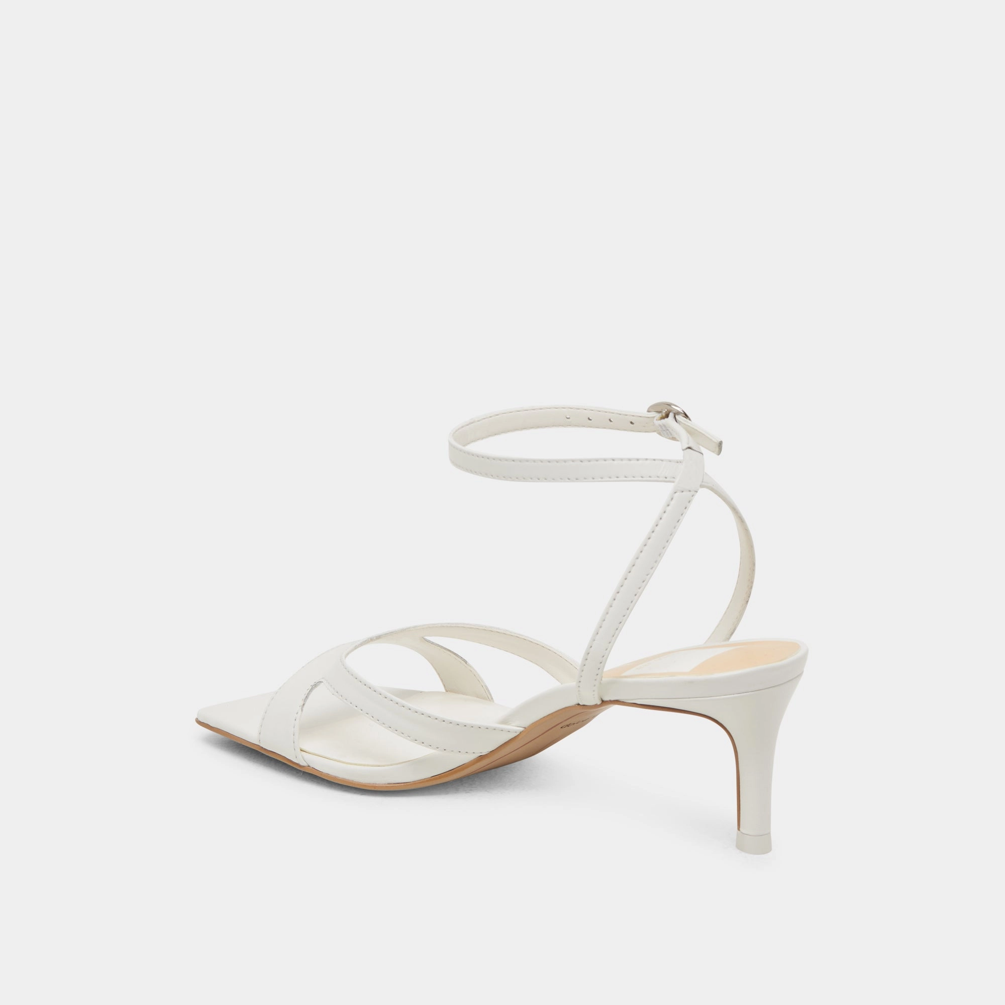 BECKI HEELS TRUE WHITE LEATHER