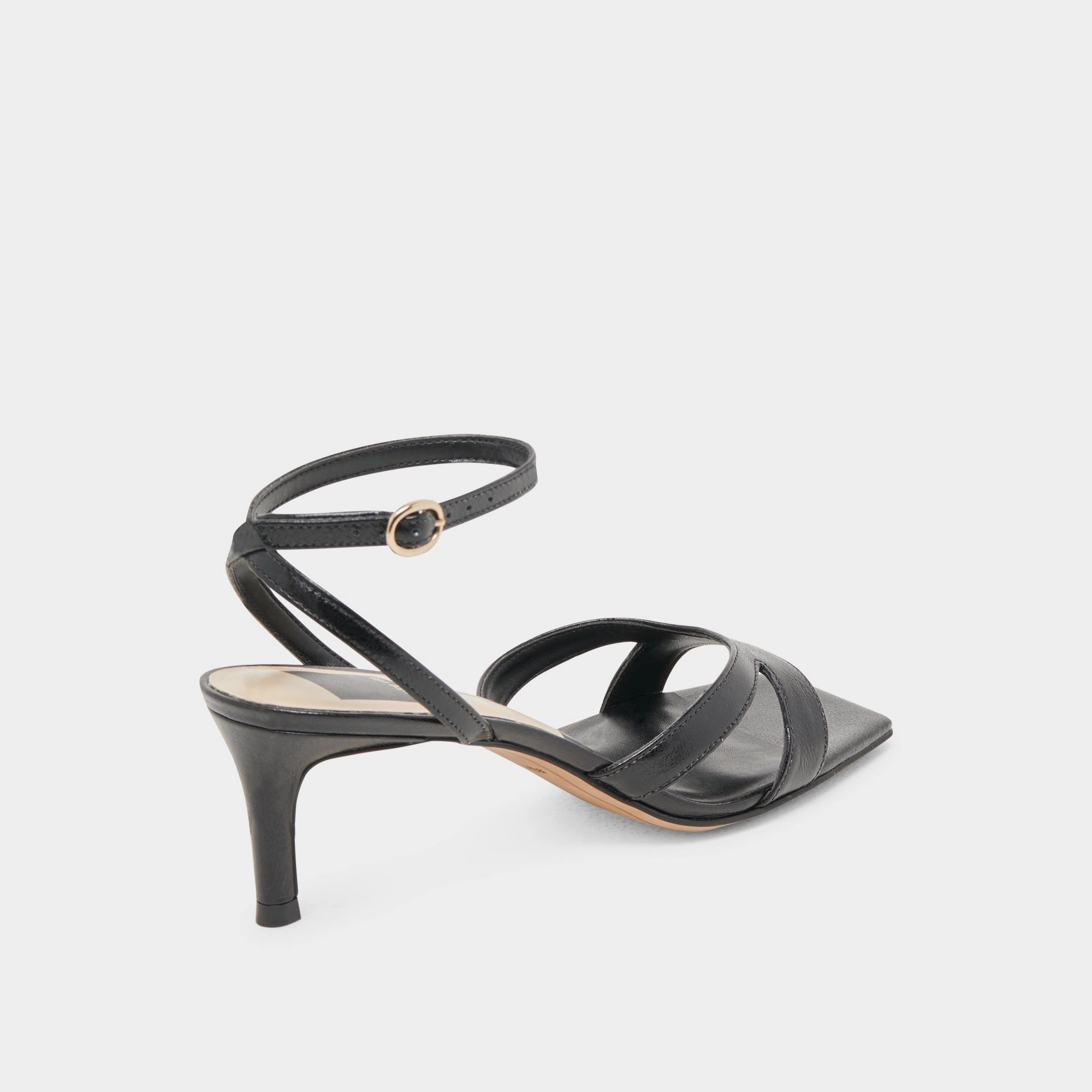BECKI WIDE HEELS MIDNIGHT CRINKLE PATENT