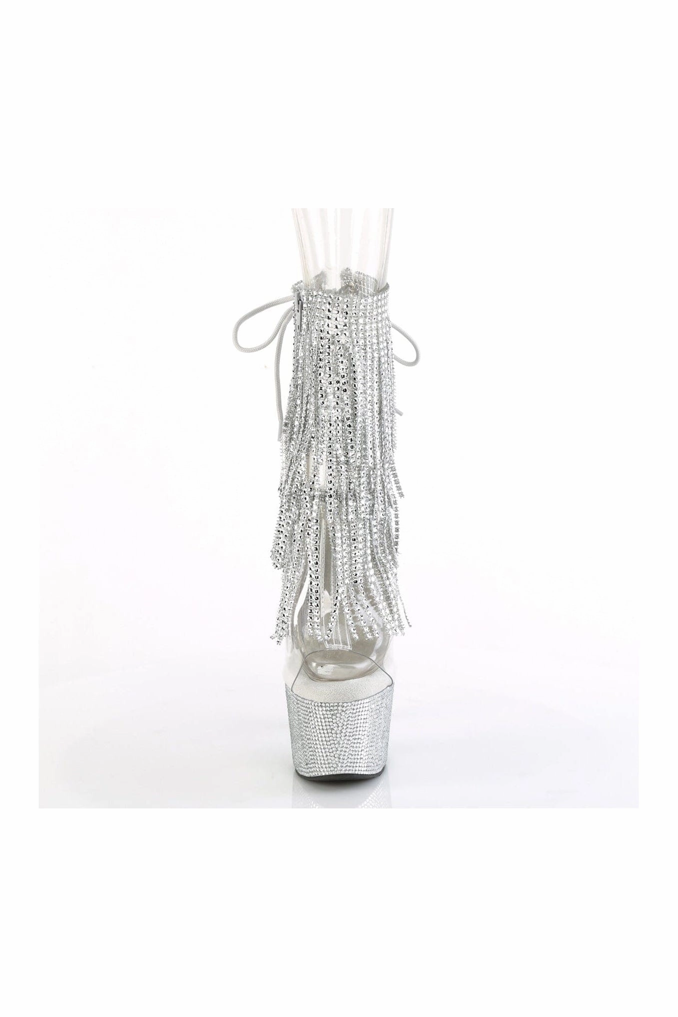 BEJEWELED-1017RSF-7 Clear Vinyl Ankle Boot