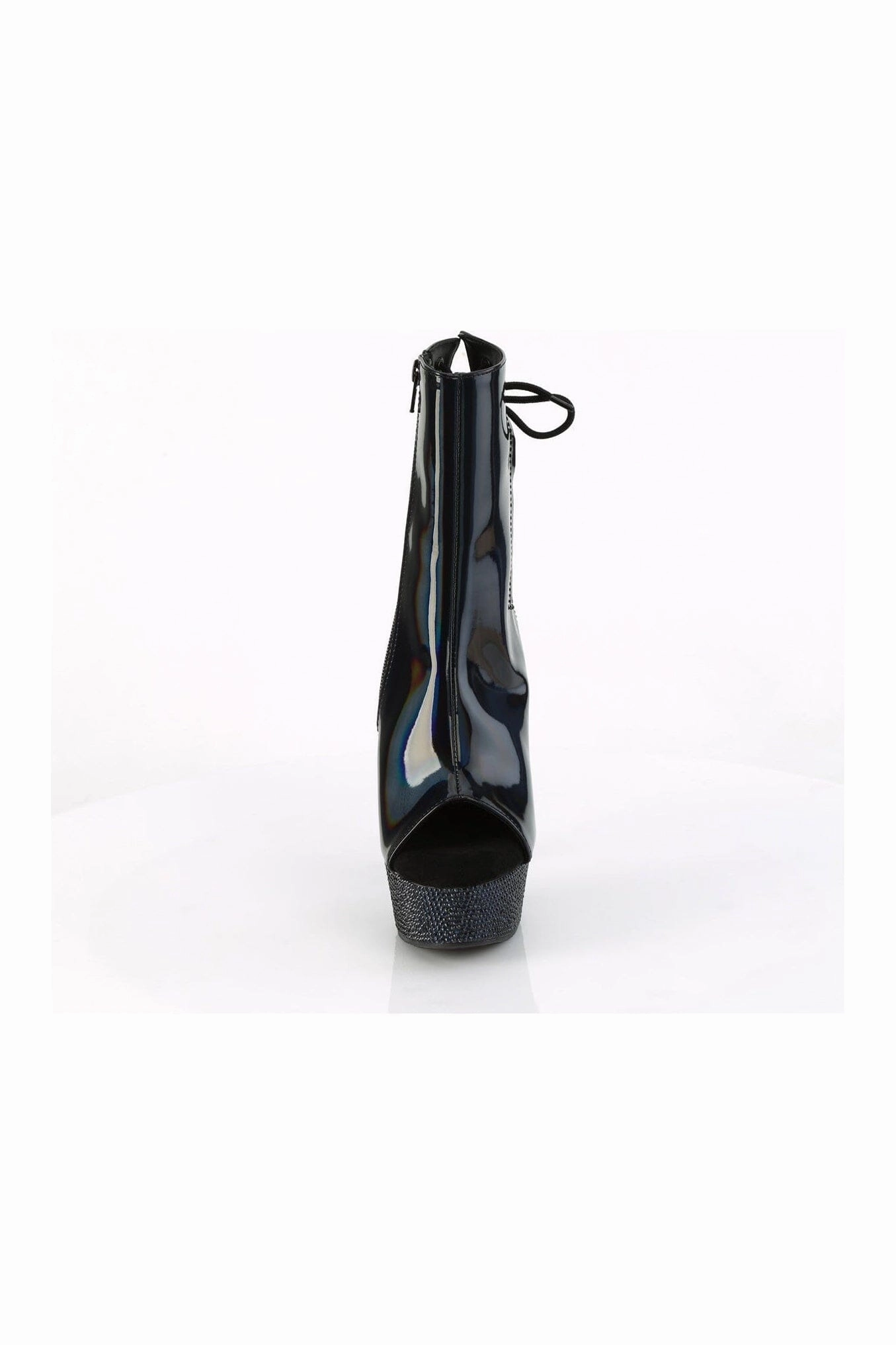BEJEWELED-1018DM-6 Black Patent Ankle Boot