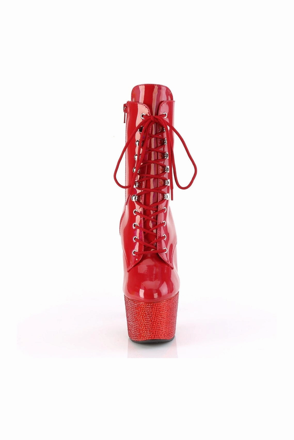 BEJEWELED-1020-7 Red Patent Ankle Boot
