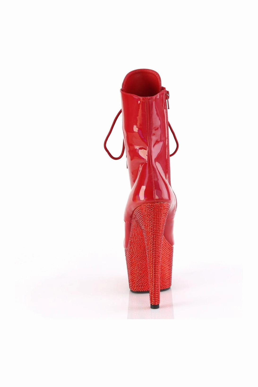 BEJEWELED-1020-7 Red Patent Ankle Boot