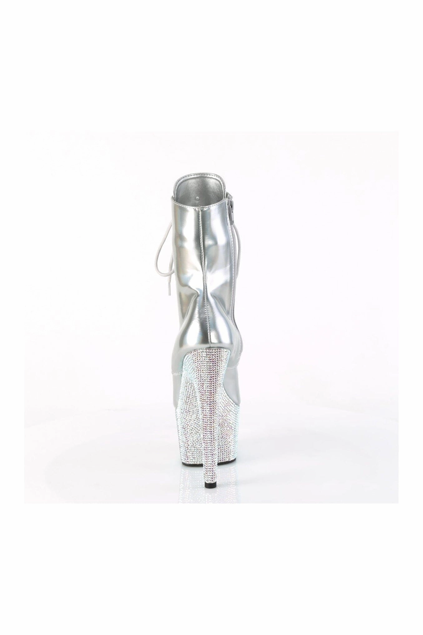 BEJEWELED-1020-7 Silver Patent Ankle Boot