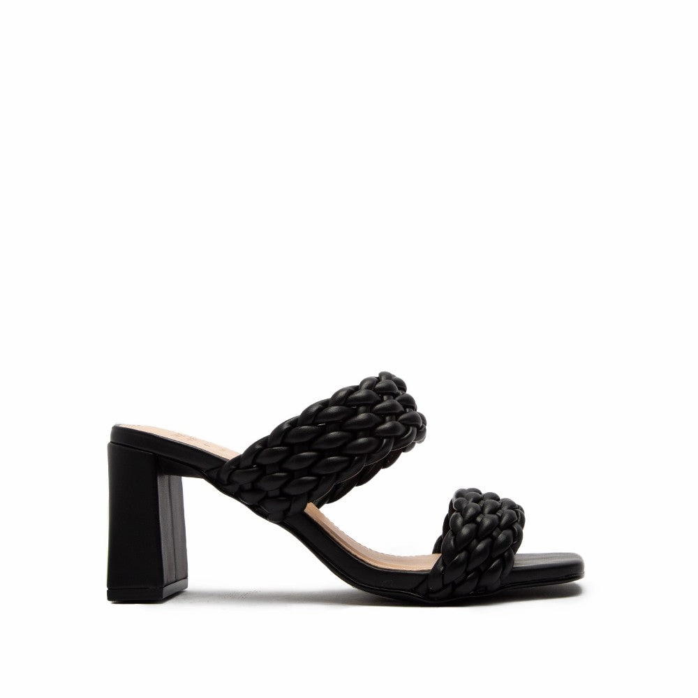 Black Braided Heels - Final Sale