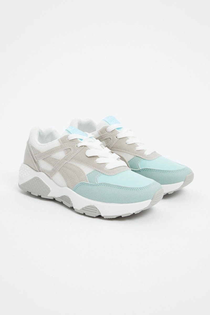 Blue Colourblock Sneakers