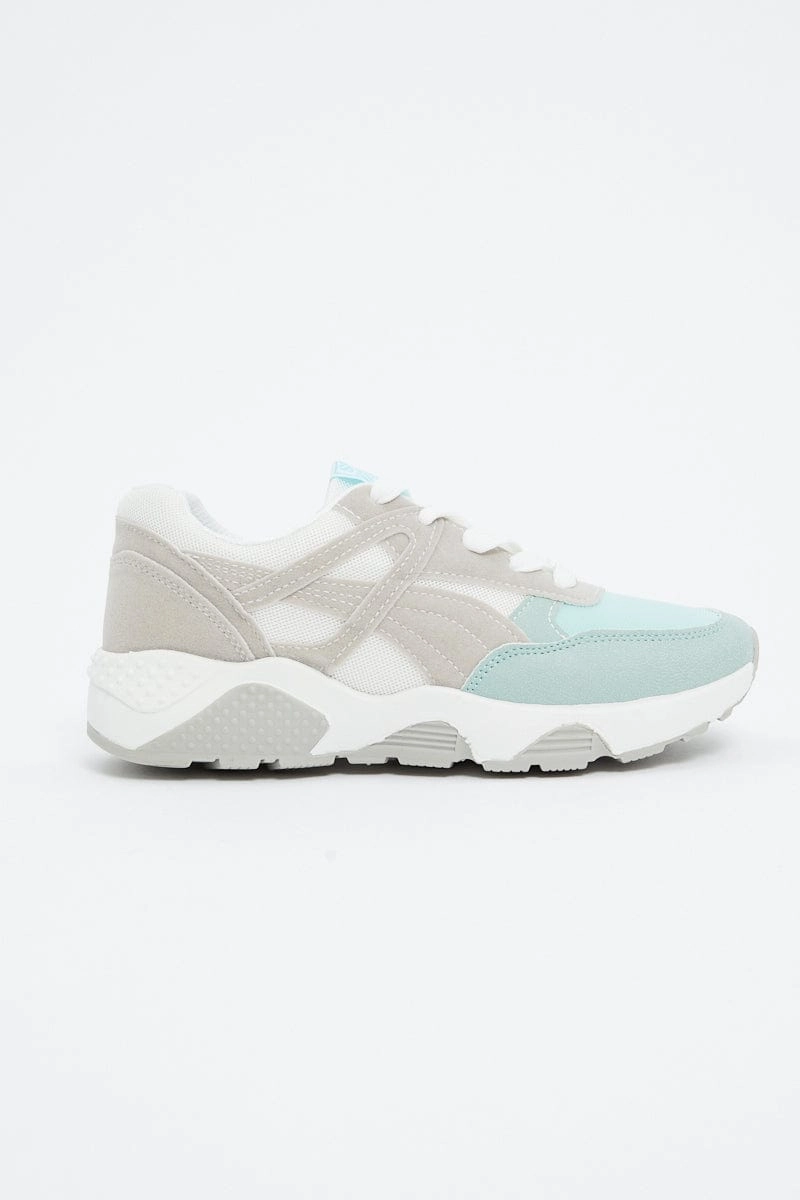 Blue Colourblock Sneakers