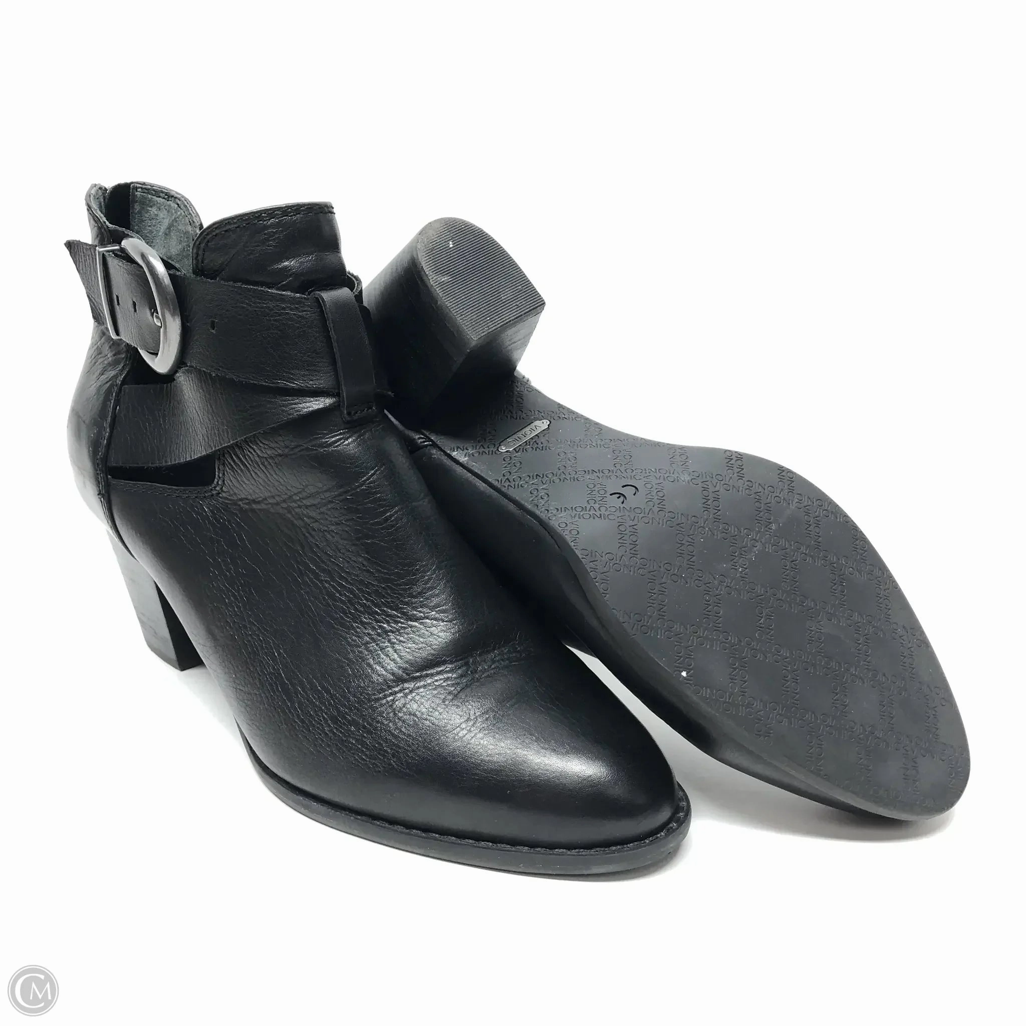 Boots Ankle Heels By Vionic In Black, Size: 10
