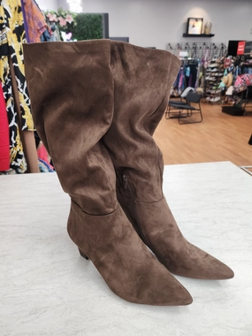 Boots Mid-calf Heels By A New Day In Brown, Size: 9.5