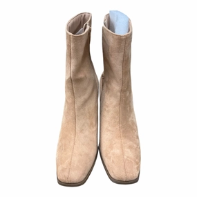 Boots Mid-calf Heels By Clothes Mentor In Tan, Size: 8.5
