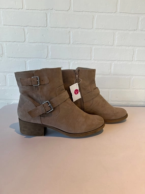 Boots Mid-calf Heels By Dv In Tan, Size: 10