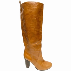 Boots Mid-calf Heels By Elaine Turner In Brown, Size: 8.5