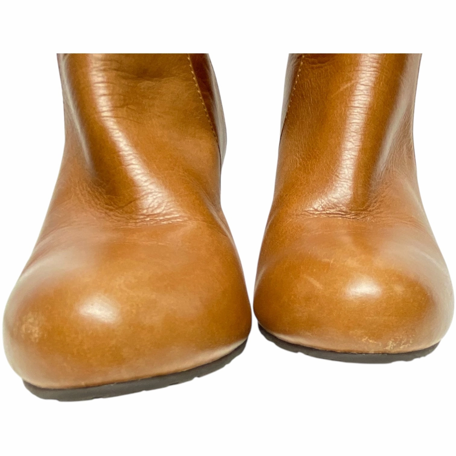 Boots Mid-calf Heels By Elaine Turner In Brown, Size: 8.5