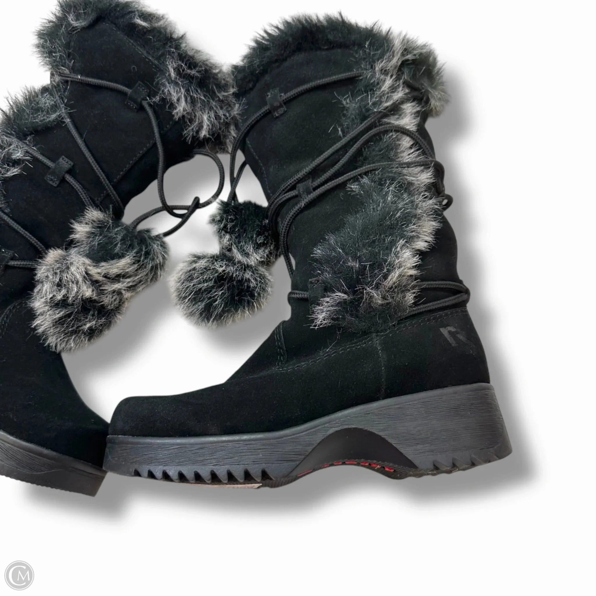 Boots Mid-calf Heels By Report In Black, Size: 6