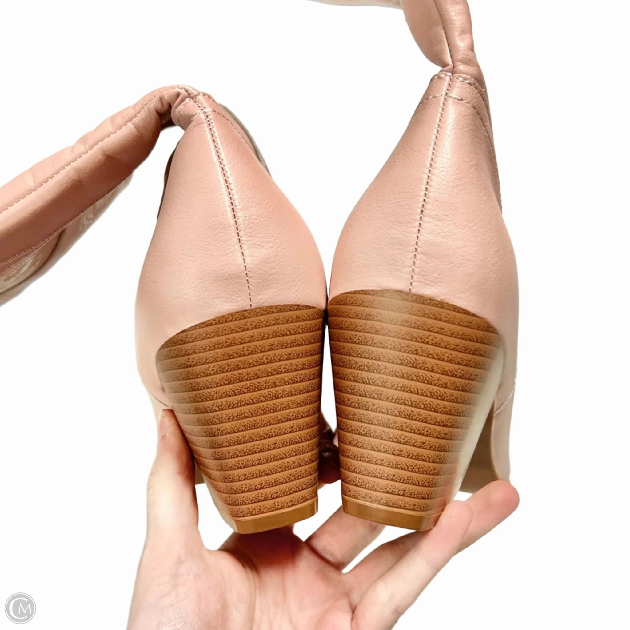 Boots Mid-calf Heels In Pink, Size: 10.5