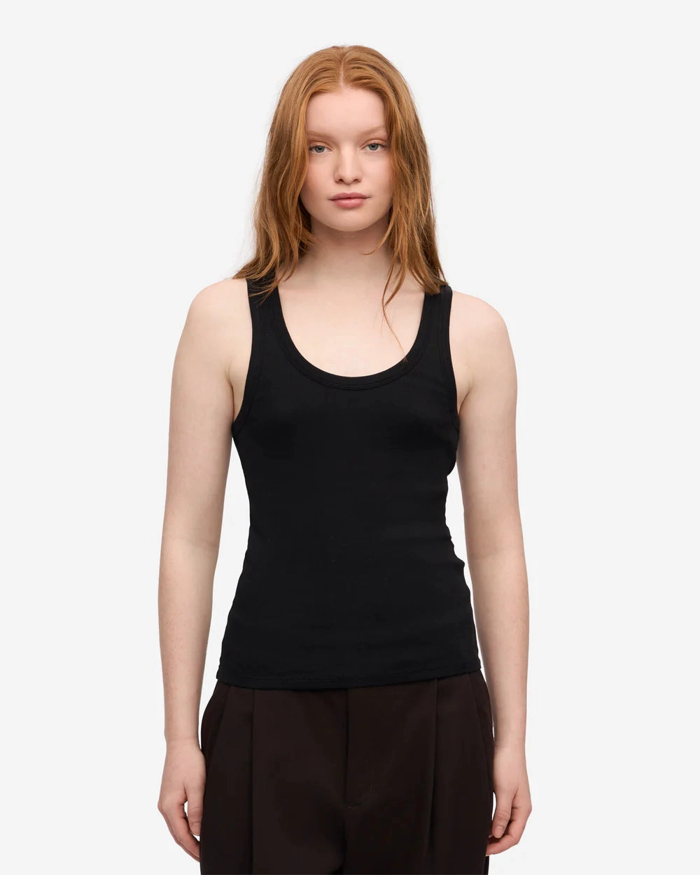 COLORFUL STANDARD - CAMISOLE COTELÉ - NOIR
