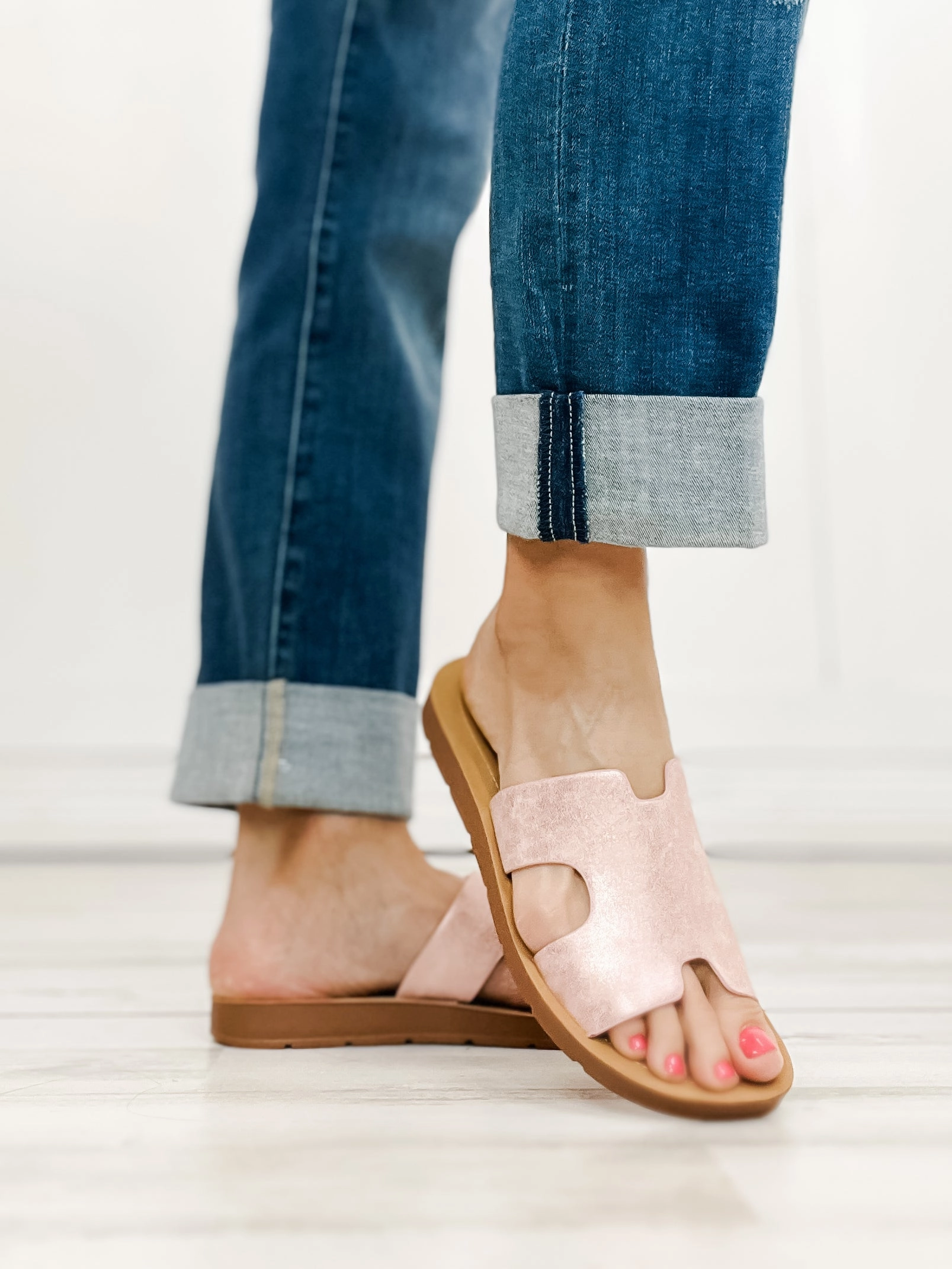 Corkys Bogalusa Slip-On Sandals in Blush
