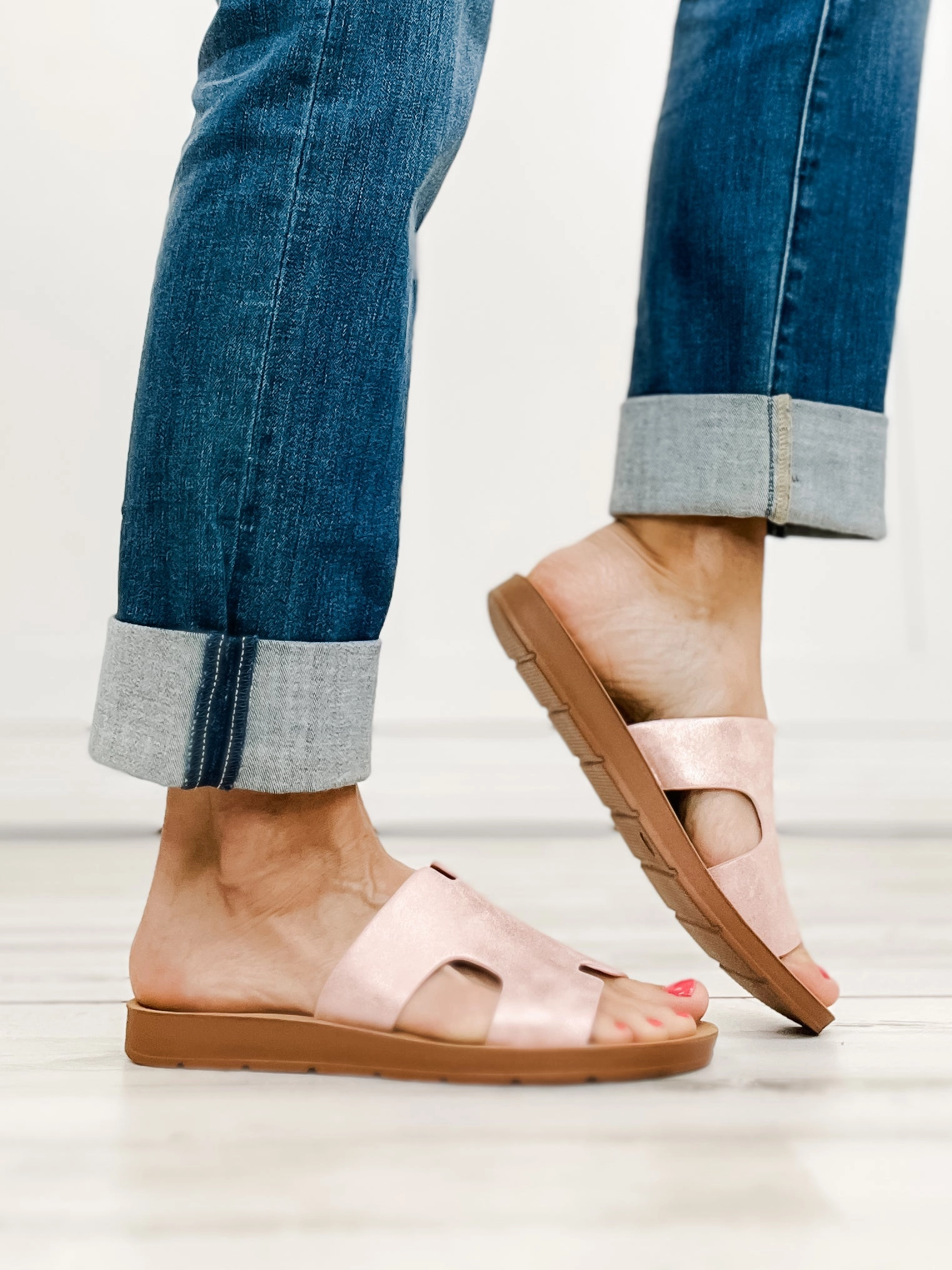 Corkys Bogalusa Slip-On Sandals in Blush