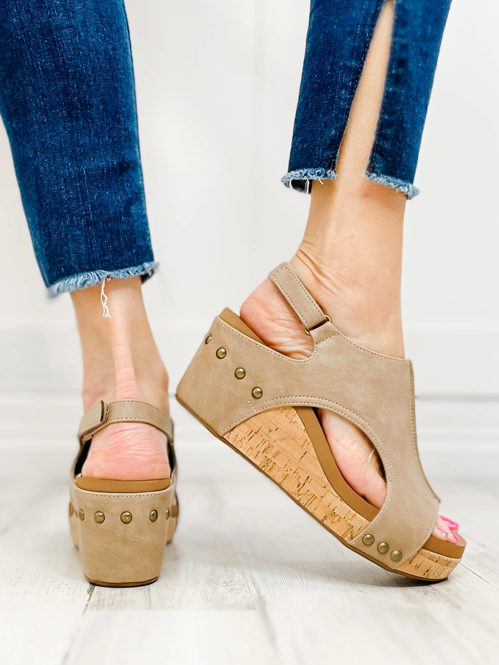 Corkys Carley Camel Wedge Sandal