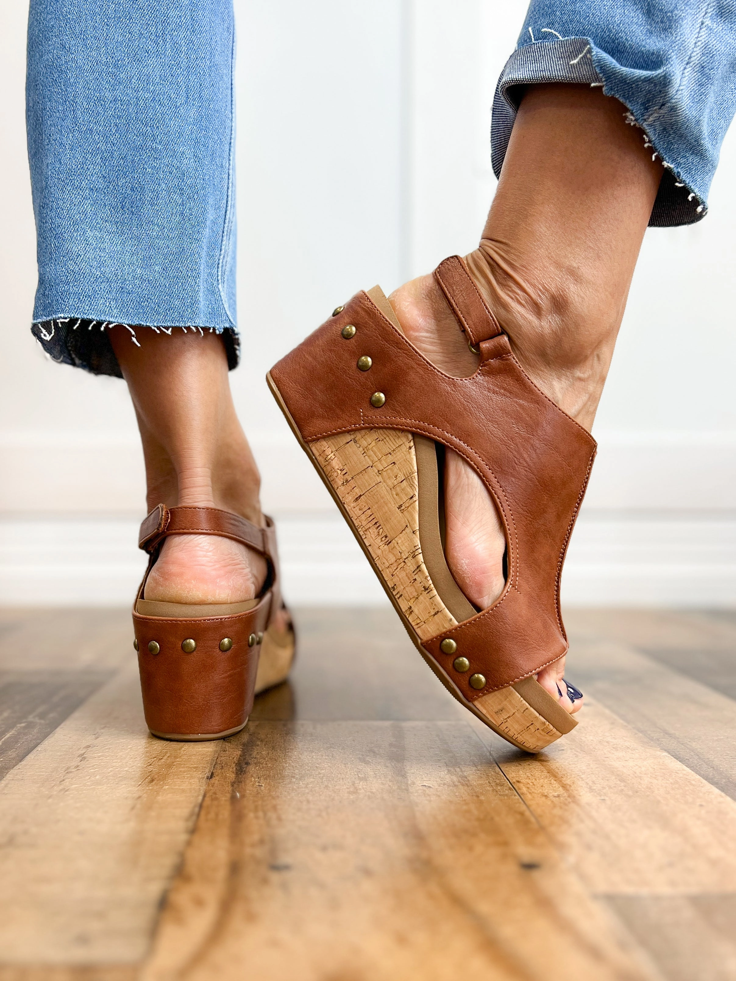 Corkys Carley Whiskey Wedge Shoes