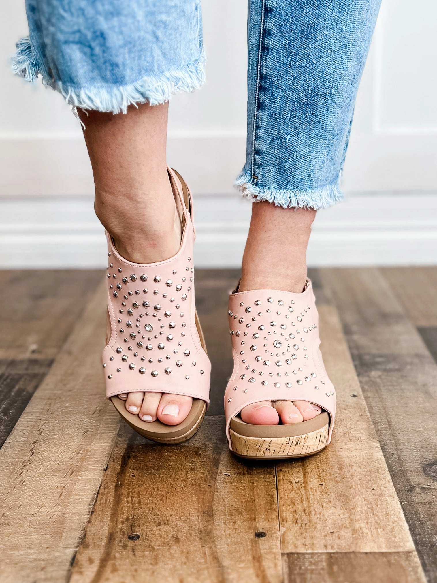 Corkys Docie Doe Wedges in BLUSH