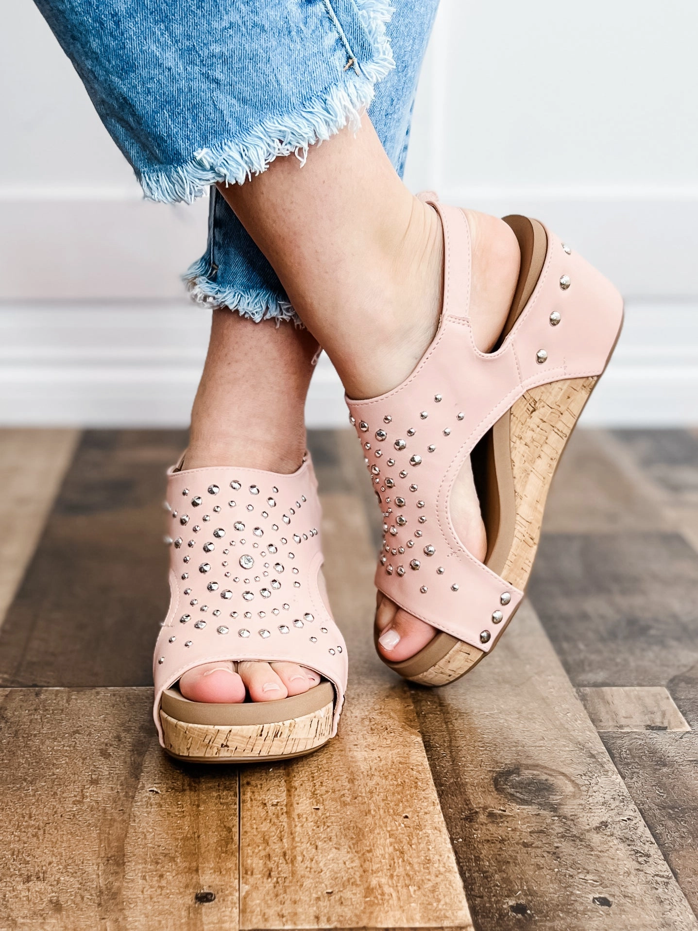 Corkys Docie Doe Wedges in BLUSH