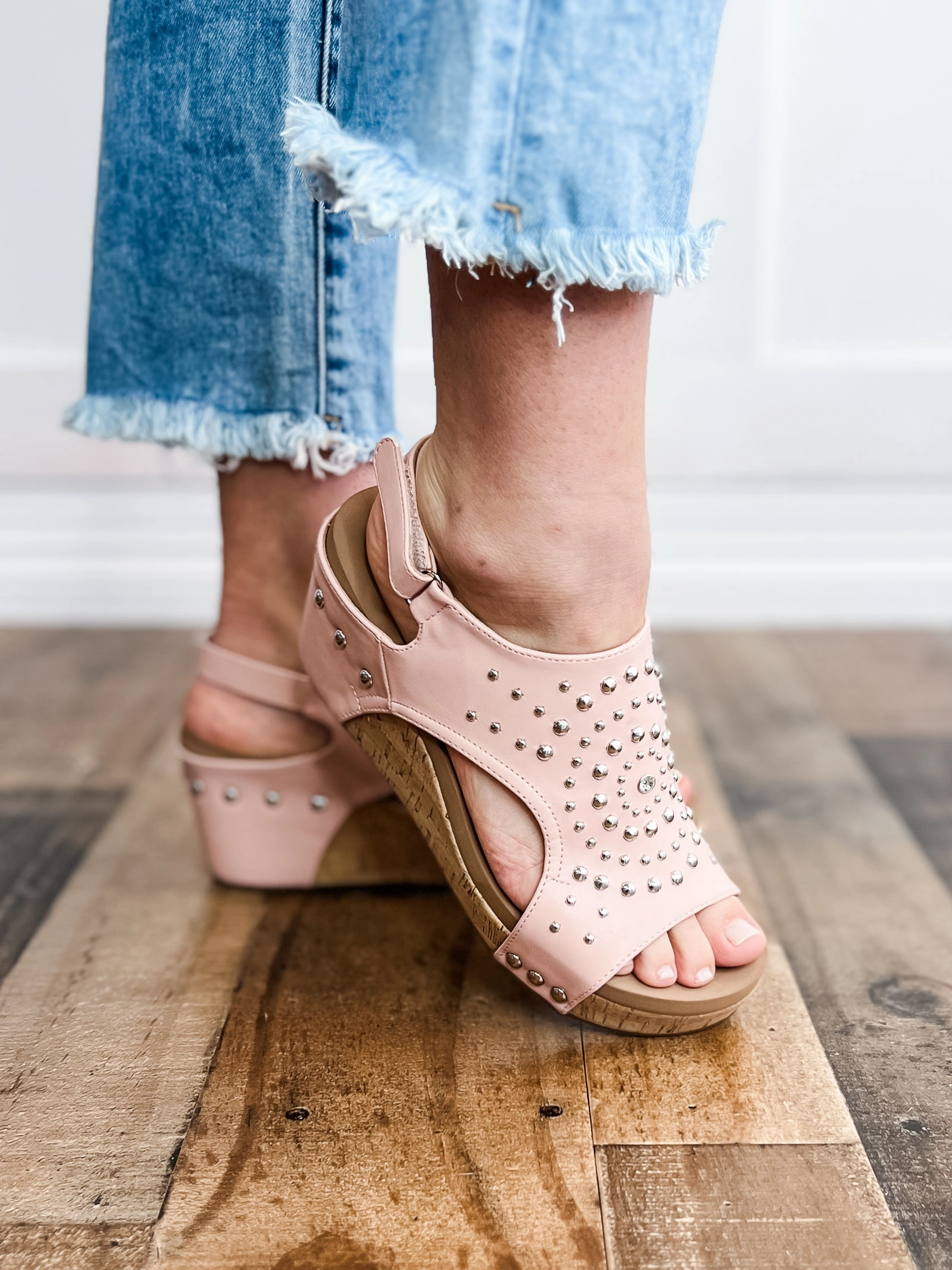 Corkys Docie Doe Wedges in BLUSH