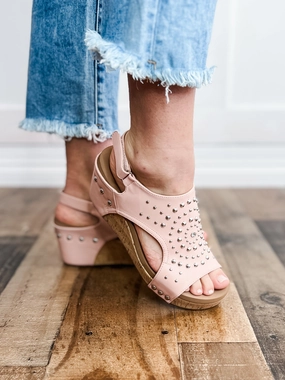 Corkys Docie Doe Wedges in BLUSH