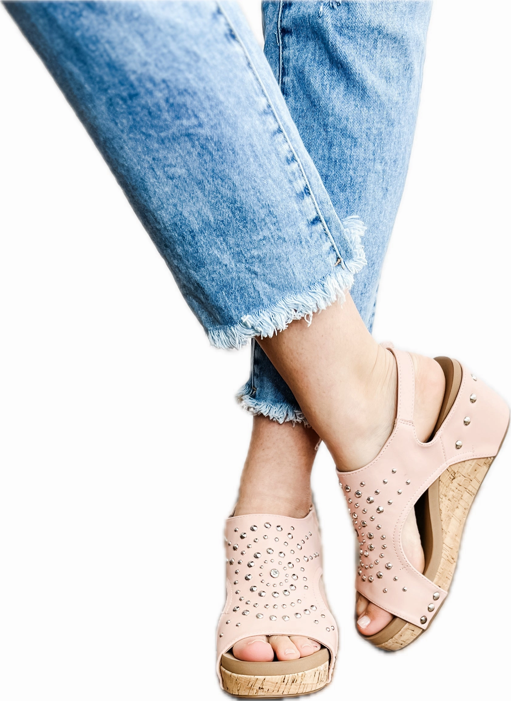 Corkys Docie Doe Wedges in BLUSH