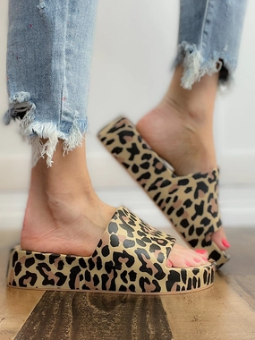 Corkys Popsicle Leopard Platform Sandal