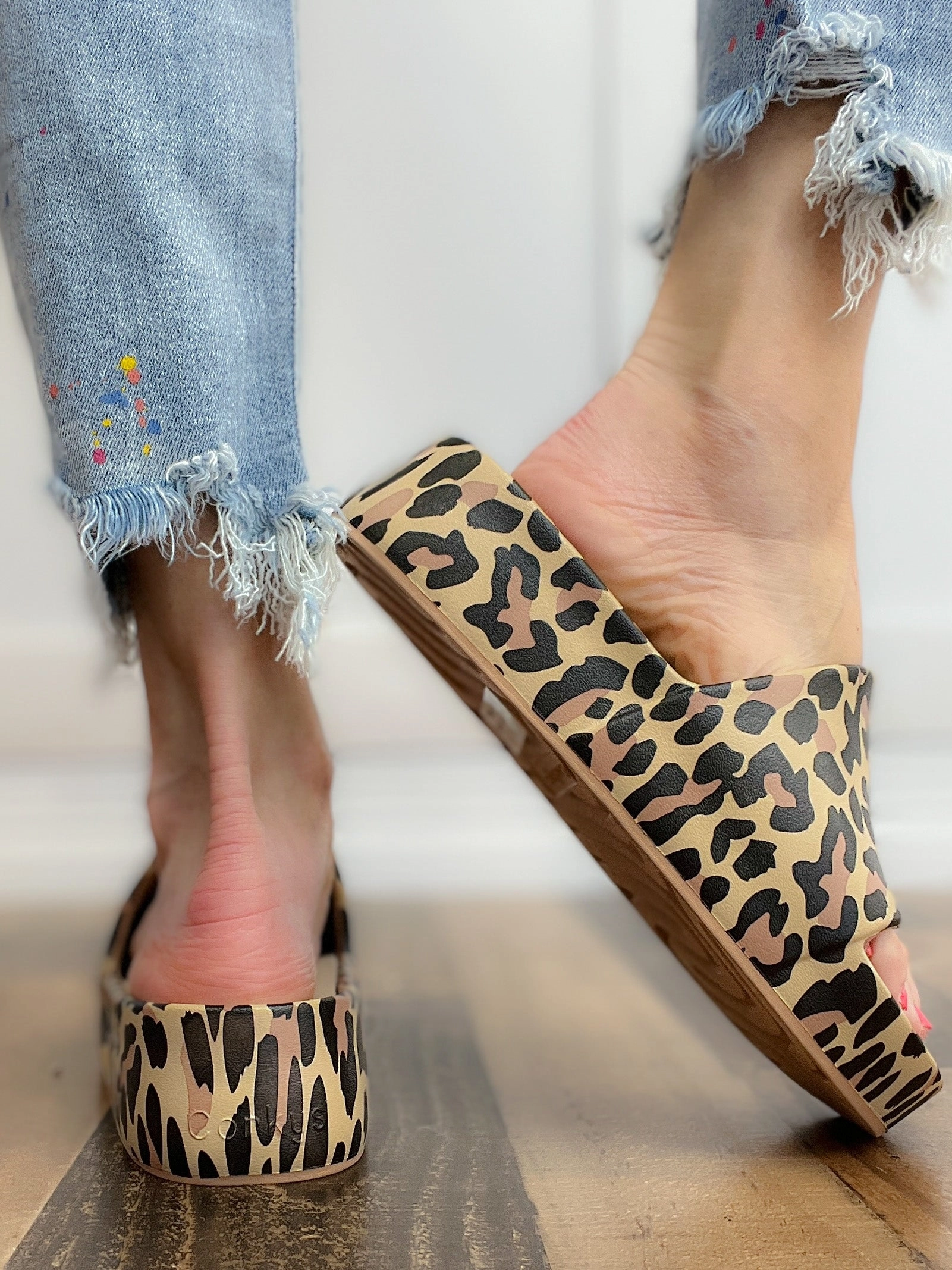 Corkys Popsicle Leopard Platform Sandal