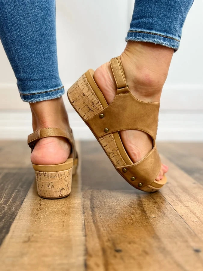 Corkys Refreshing Wedge Sandal in Brown