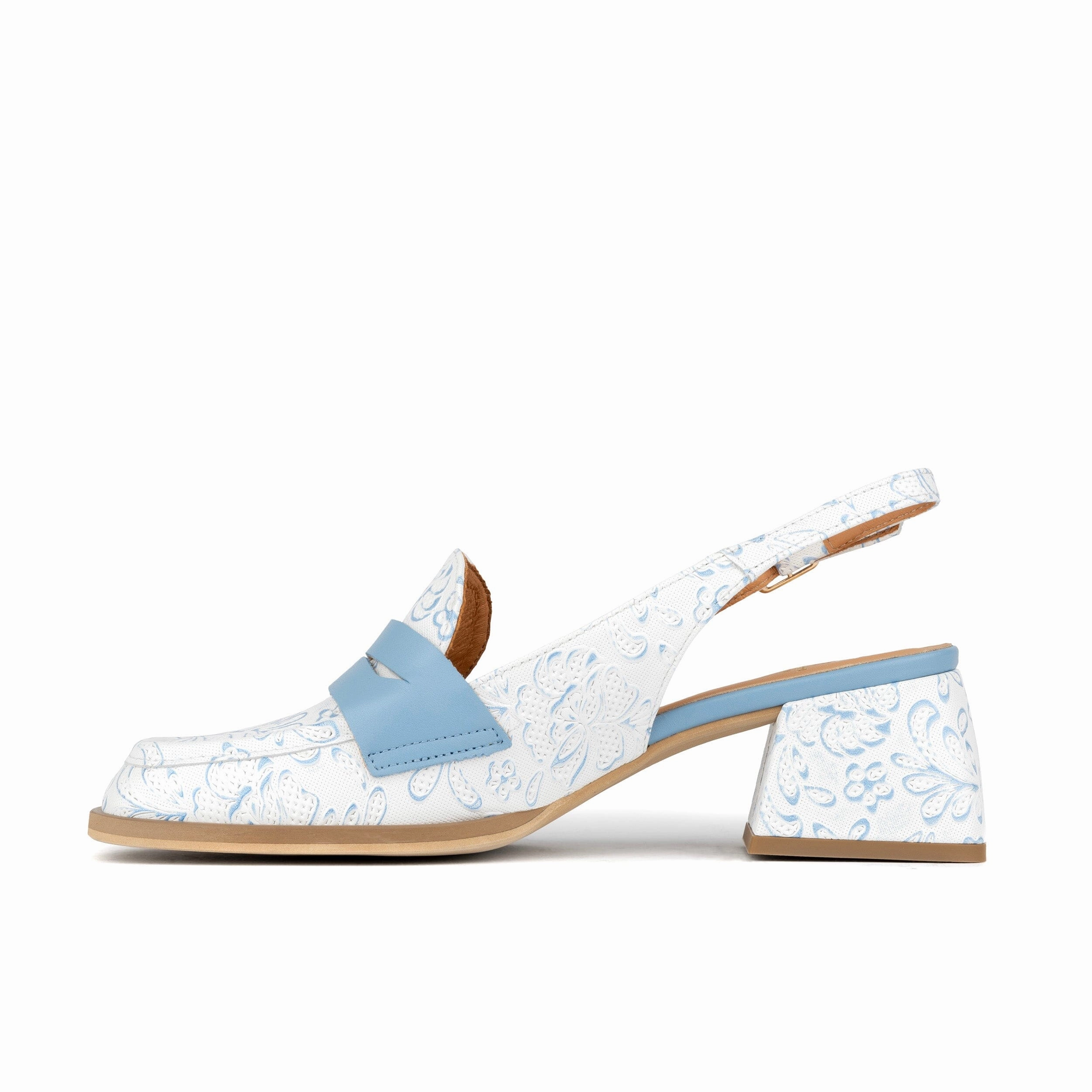 Diana - White Blue Floral