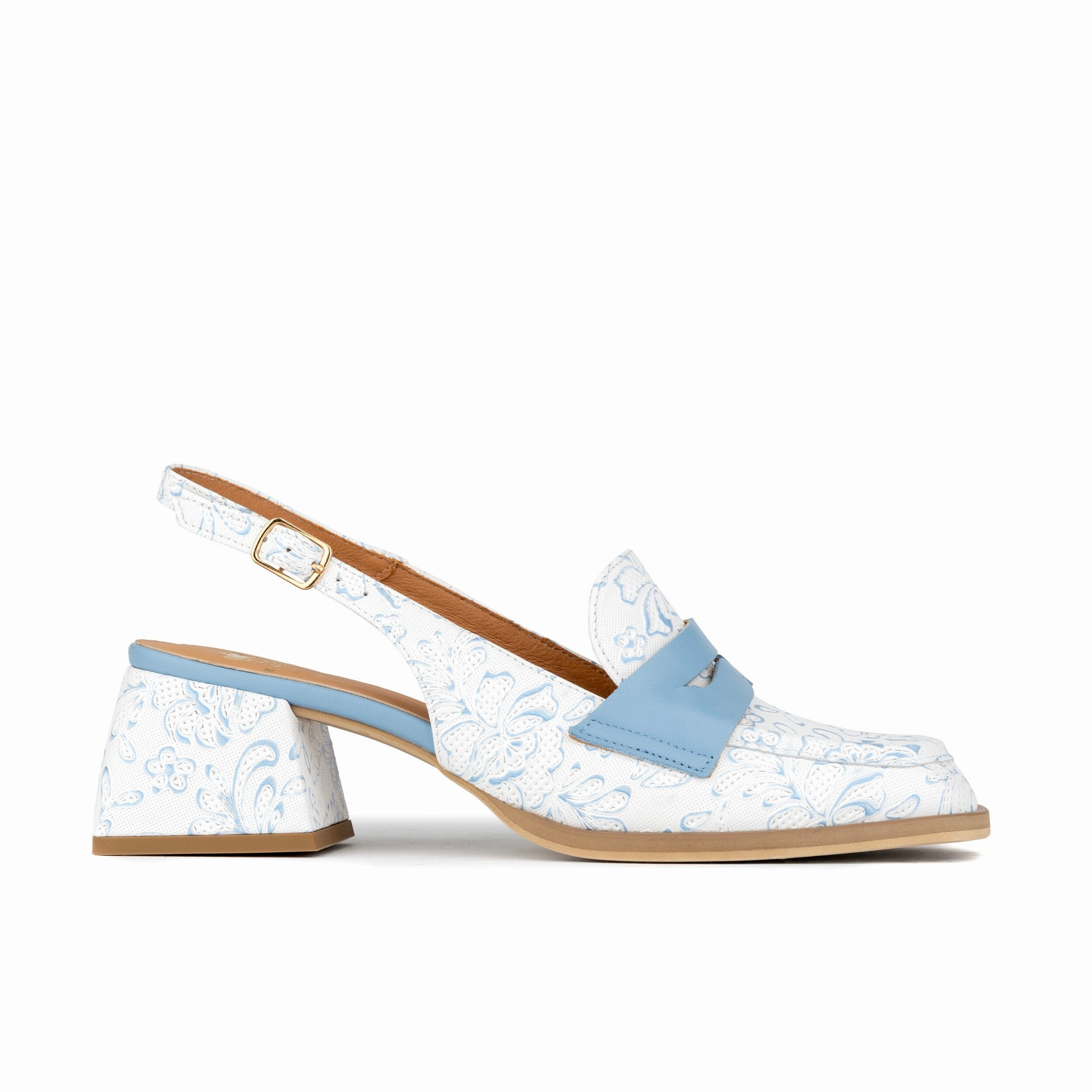 Diana - White Blue Floral