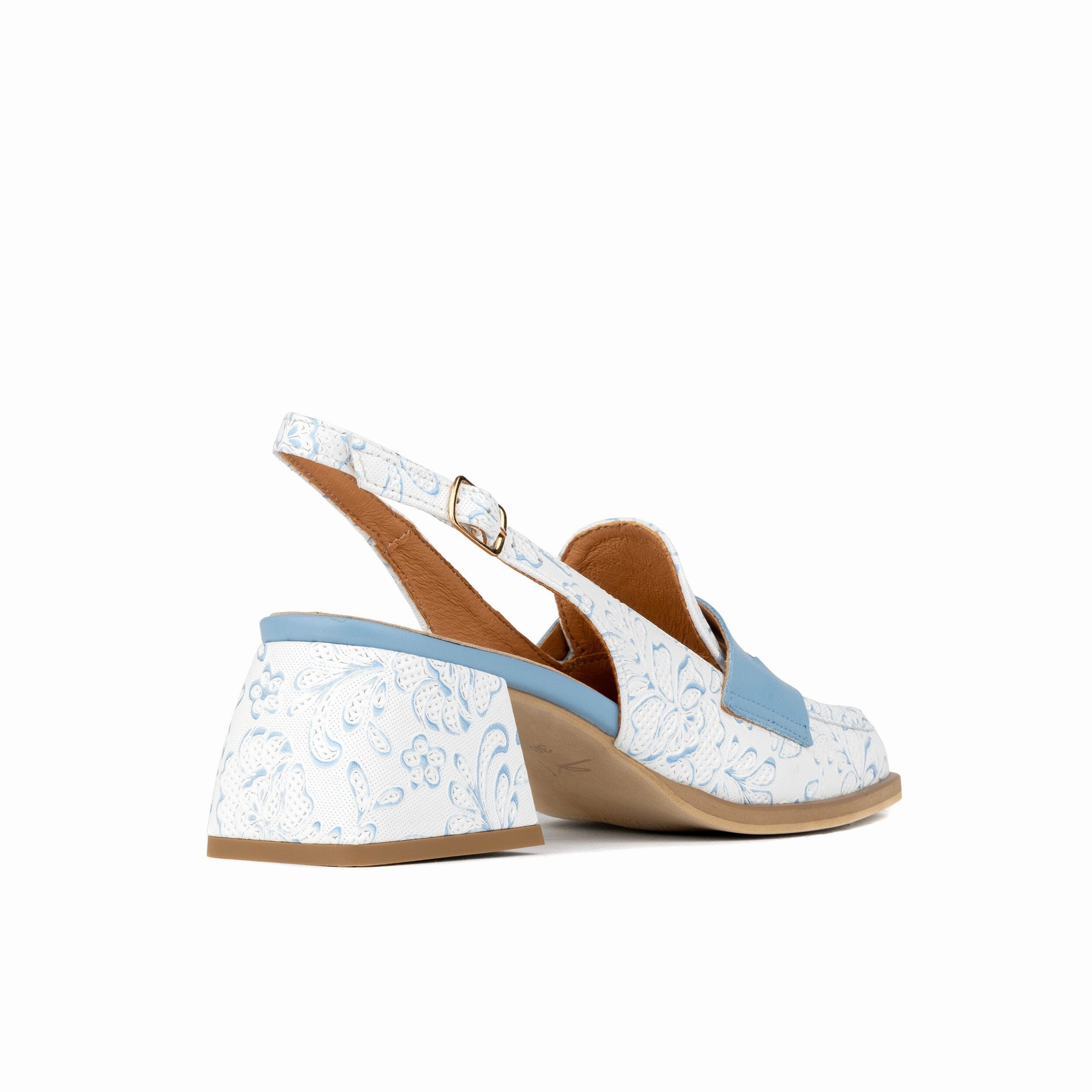 Diana - White Blue Floral