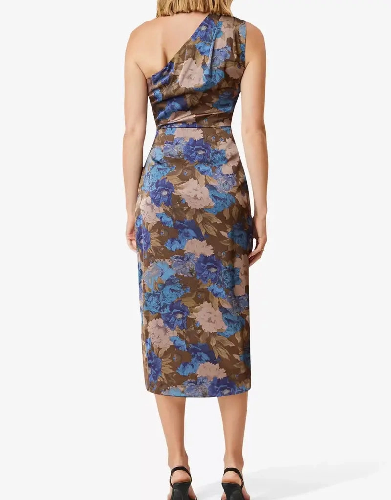 Erin Cocktail Dress - Brown Multi