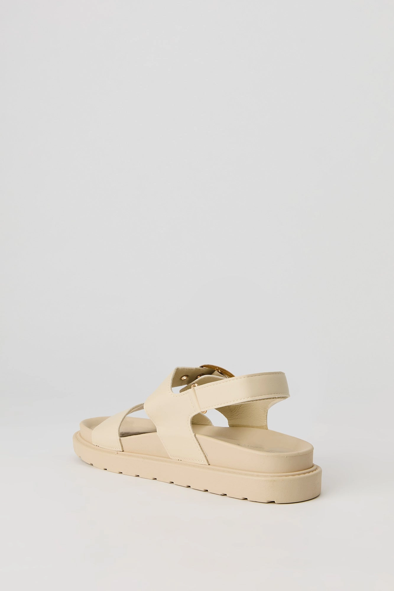 Faux Leather Buckle Sandal