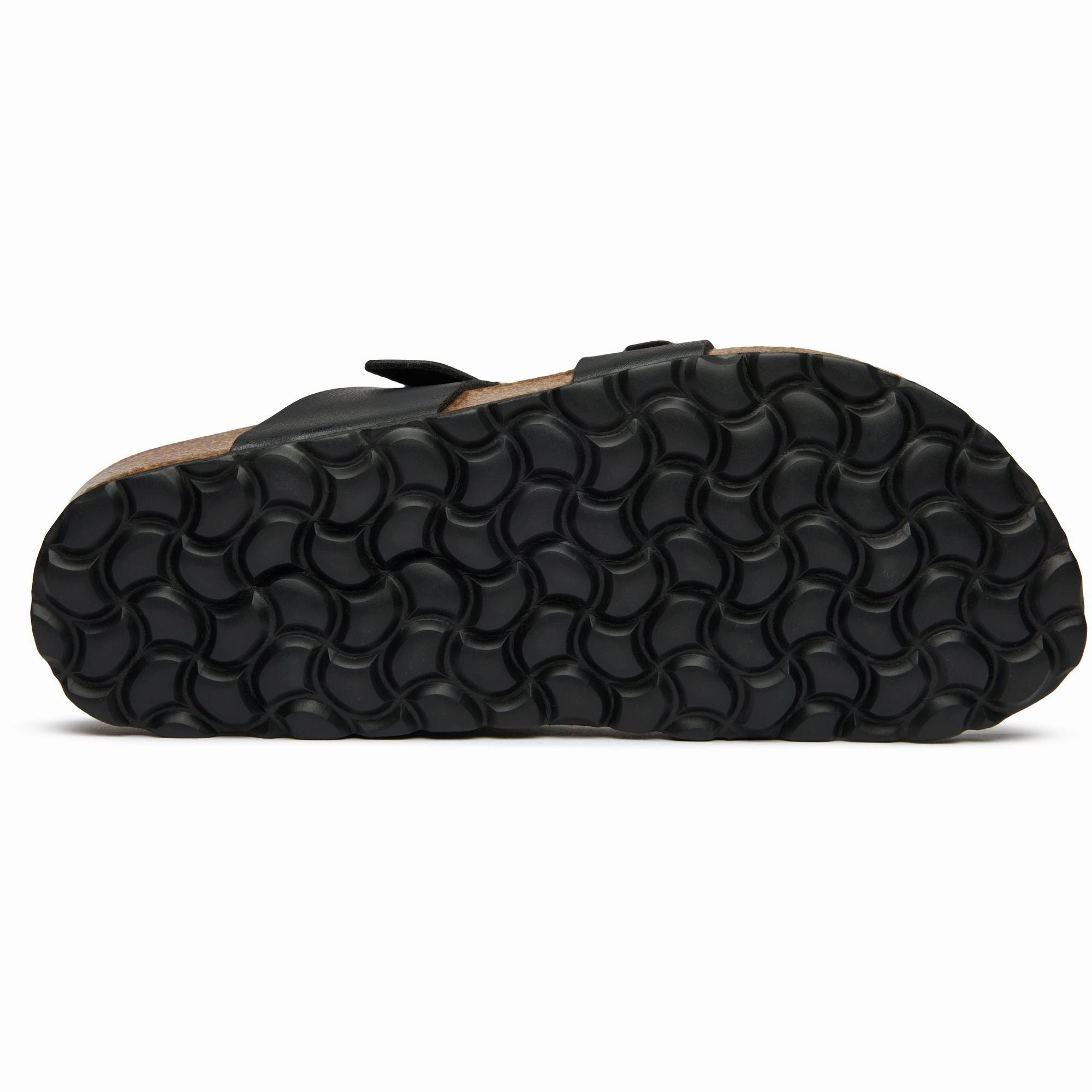 Garlic Women's Comfort Vegan Leather Footbed Sandals | Black