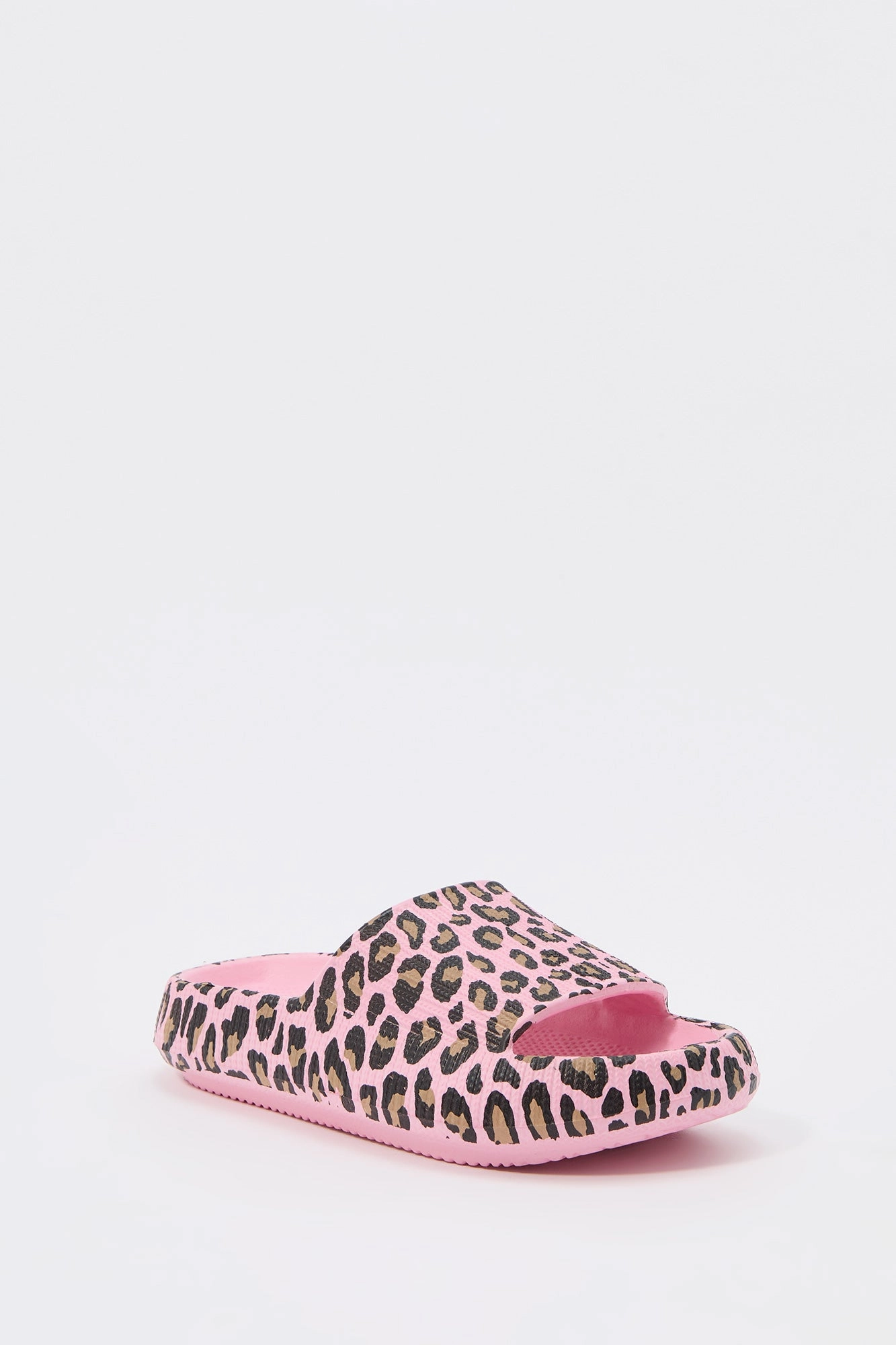 Girls Cheetah Print Sponge Slide