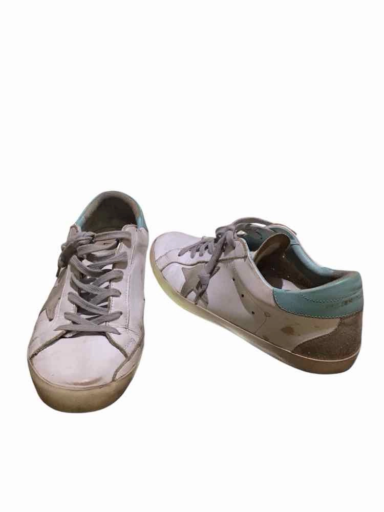 Golden Goose white & teal Size 39 Sneakers