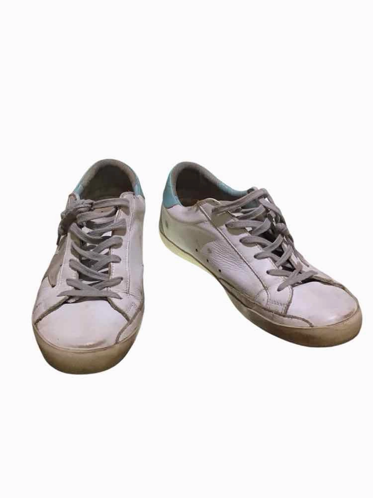 Golden Goose white & teal Size 39 Sneakers