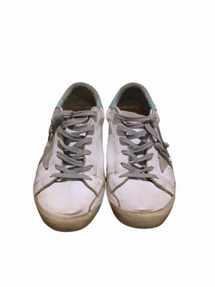 Golden Goose white & teal Size 39 Sneakers